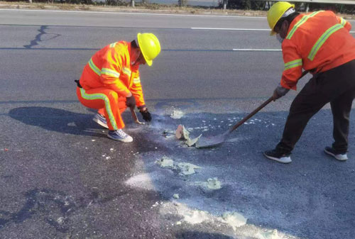 林西公路下沉注浆加固施工